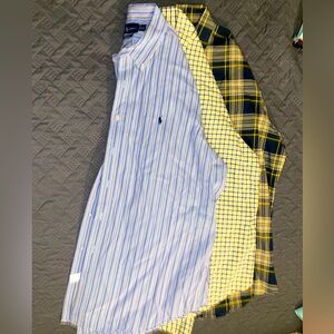 Ralph Lauren XXL Long Sleeve Dress Shirts LOT of 3